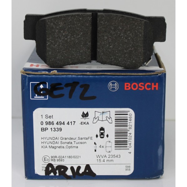 ARKA BALATA SONATA 01/05=> MATRIX 1.8 01=> GETZ 03=> TUCSON 04=> SANTAFE 01=> (0986TB2369) BOSCH